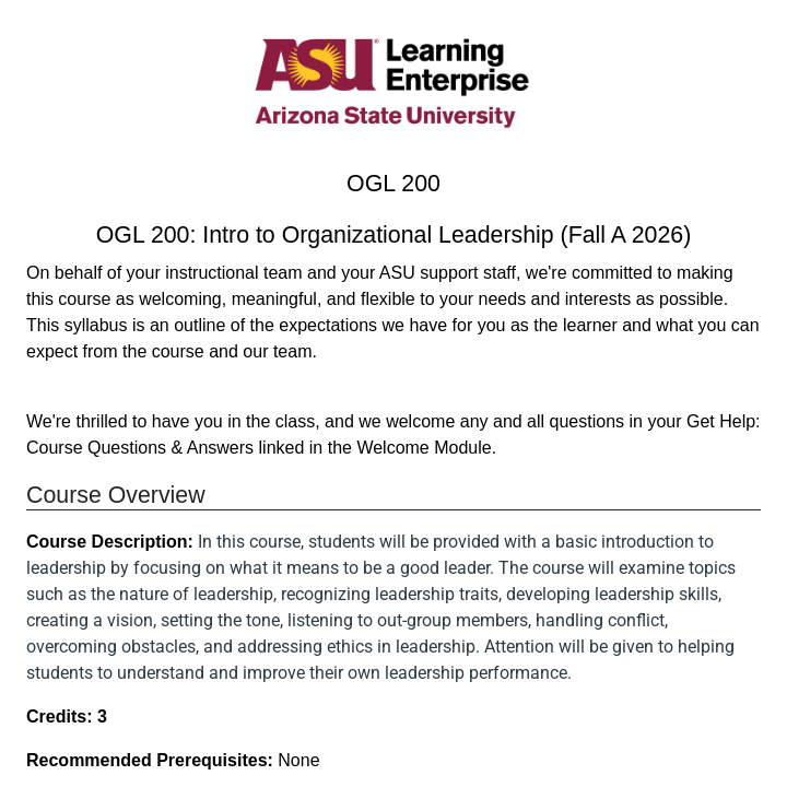Simple Syllabus